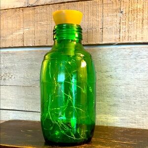 Hand Crafted-Custom Green Barrel Solar Lantern